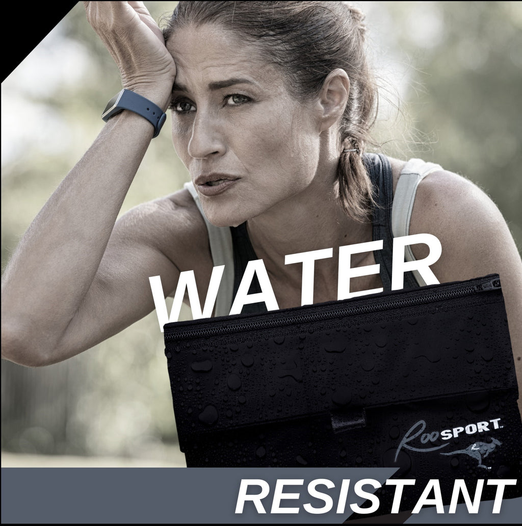 Black RooSport with waterproof fabric that protects your phone from sweat and rain