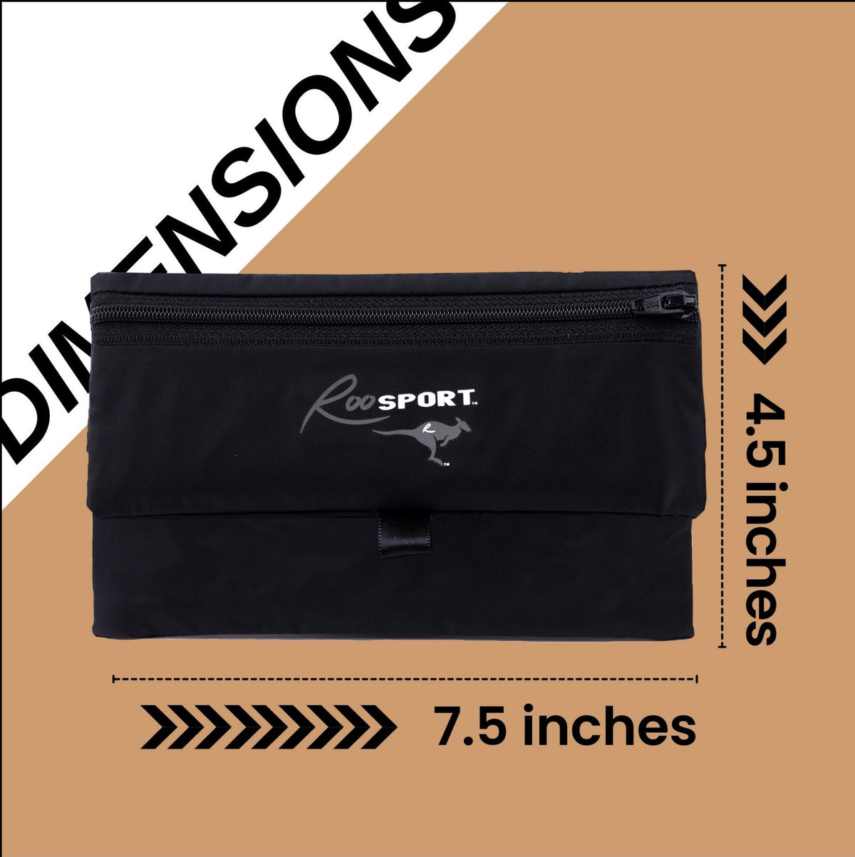 Leopard RooSport Large dimensions: 7.5 x 4.5 inch magnetic pocket