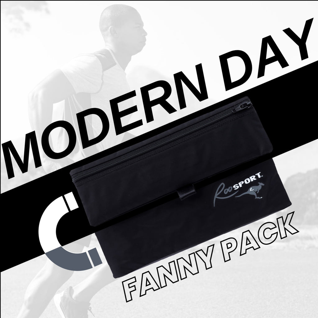 Black RooSport, a modern fanny pack alternative