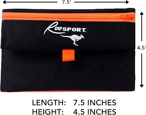 Orange RooSport Large dimensions: 7.5 x 4.5 inch magnetic pocket