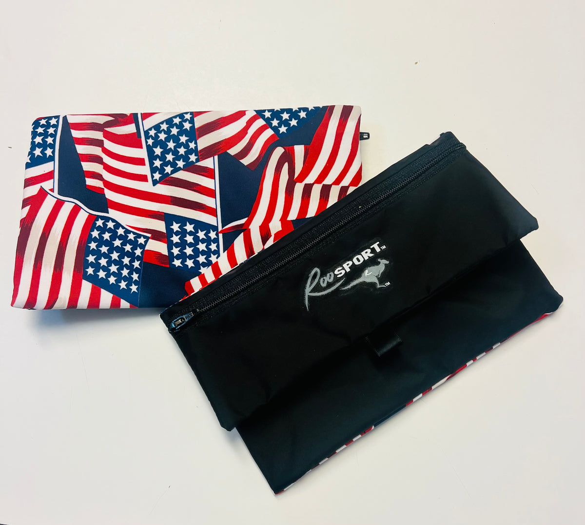 RooSport Large USA Flag magnetic phone pocket, front view