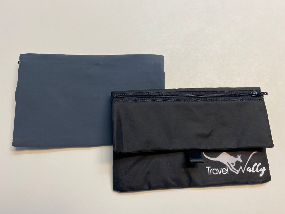 Gray Travel Wally RFID hidden travel wallet